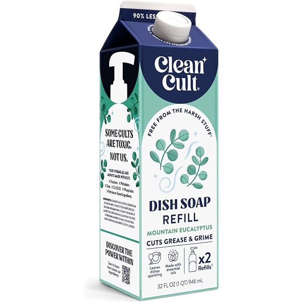 CLEANCULT DISH SOAP LIQUID REFILL (32OZ, 1 PACK)...