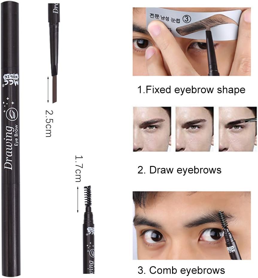 Eyebrow Kit, Eyebrow Grooming Set, Eyebrow Tweezers Set, Professional Stainless Steel Eyebrow Tweezers Kit for Women/Men include Razor Eyebrow Brush Eyebrow Pen, Bites Tight with Travel Case: Home Improvement