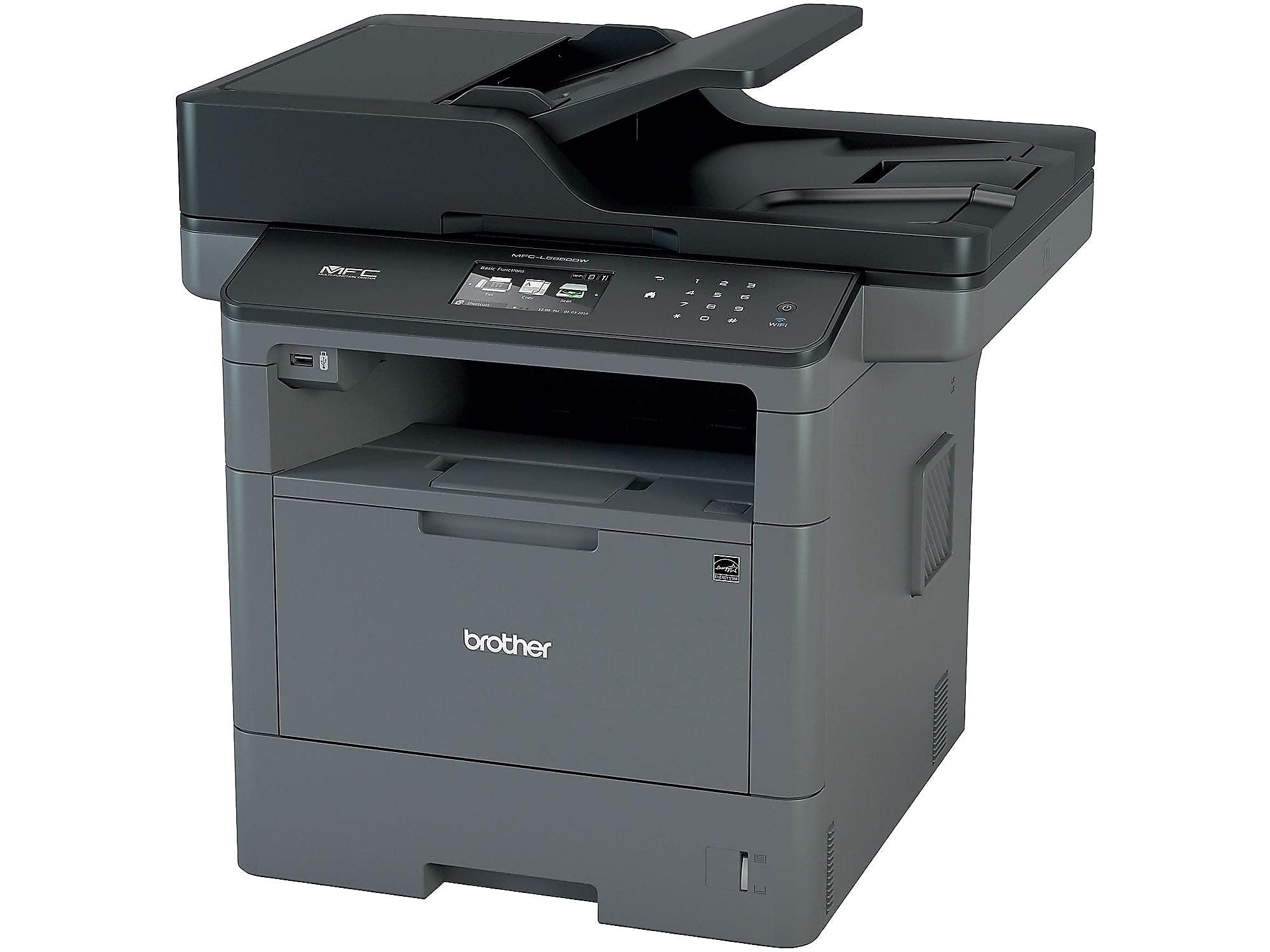 Brother MFC MFC-L5850DW Laser Multifunction Printer-Monochrome-Copier/Fax/Scanner-42 ppm Mono Print-1200x1200 dpi Print-Automatic Duplex Print-50000 Pages-300 Sheets Input-1200 dpi Optical