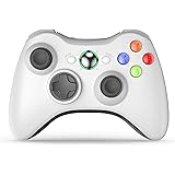 VOYEE Wireless Controller Compatible with Microsoft Xbox 360 & Slim/PC Windows 10/8/7, with Upgraded Joystick/Double Shock (W