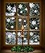 108 pcs White Snowflakes Window Clings Decal Stickers Christmas Decorations Ornaments Party Supplies 4 Sheets