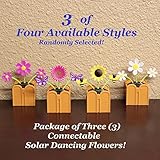 New Connectable Solar Dancing Flowers - Package of 3