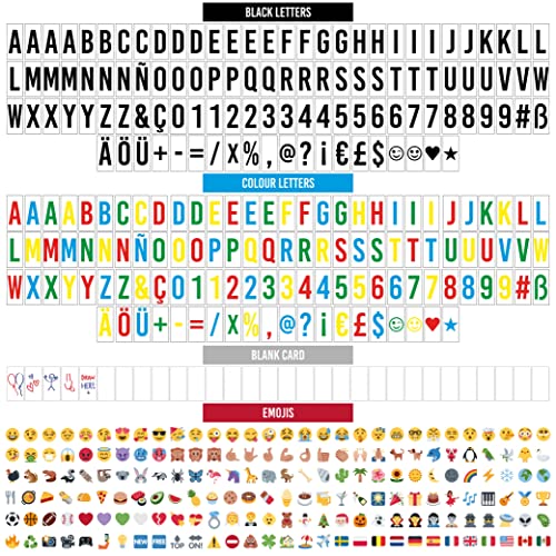 Cinema Light Box Color Changing with 400 Letters, Emojis, Remote Control and 2 Markers - BONNYCO | Led Light Box 16 Colors Home, Office & Room Decor | Cinema Led Sign Letters Board Gifts for Women Men