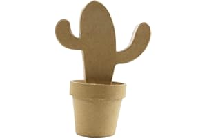 décopatch Mache Mexican Cactus, 8 x 13.5 x 19 cm, Brown