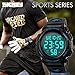 Men's Digital Sports Watch LED Military 50M Waterproof Watches Outdoor Electronic Army Alarm Stopwatch Blue