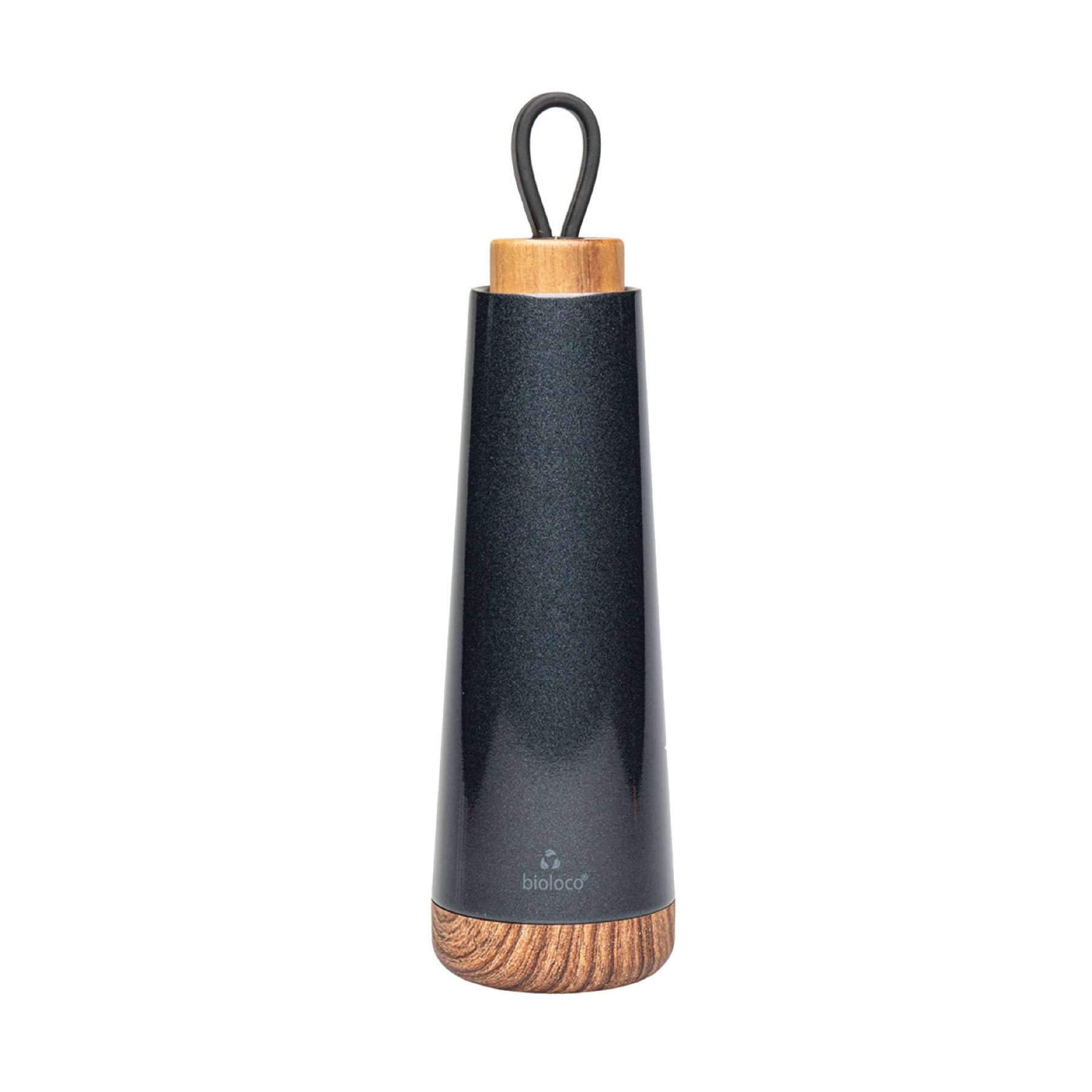 Chic Mic Unisex - Adult Bioloco Loop Insulated Flask, Black, 7.5cm x 7.5cm x 28cm