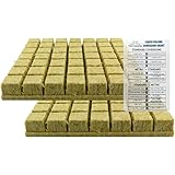 1.5" Rockwool Starter Plugs, 2 Sheets of 49 Plugs (98 Plugs Total) + Twin Canaries Chart