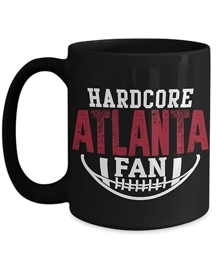 Amazon Hardcore Atlanta Footballファンマグ 15oz ブラック Passion Loft グラス タンブラー 通販