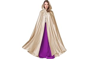 BEAUTELICATE Women's Wedding Hooded Cape Bridal Cloak Poncho Full Length