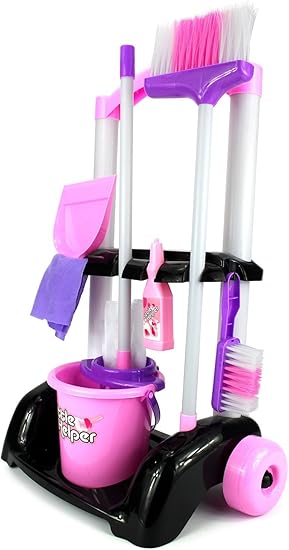 children's cleaning trolley with hoover