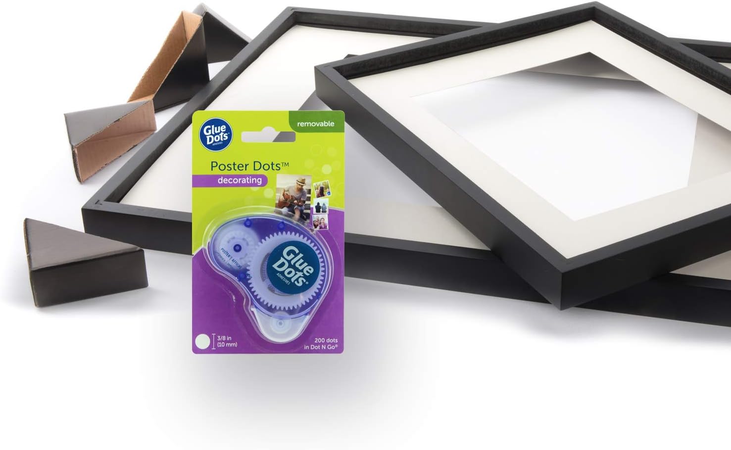 Glue Dots Permanent Dot N' Go Dispenser with 200 (.375 Inch) Permanent Adhesive Dots (11346) : Office Adhesives And Accessories : Office Products