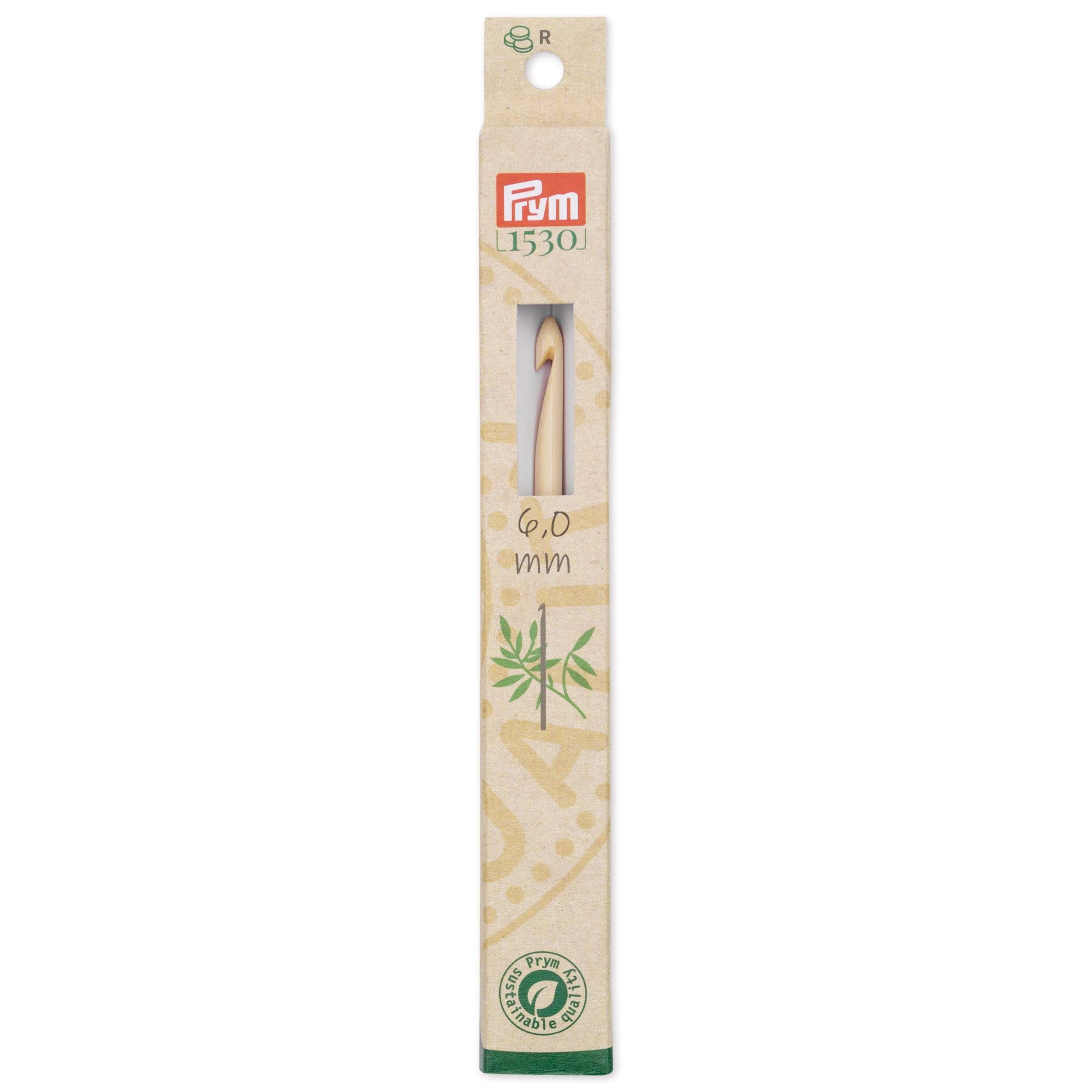 Prym 197612 Wool Crochet Hook Bamboo 15 cm 6.0 mm