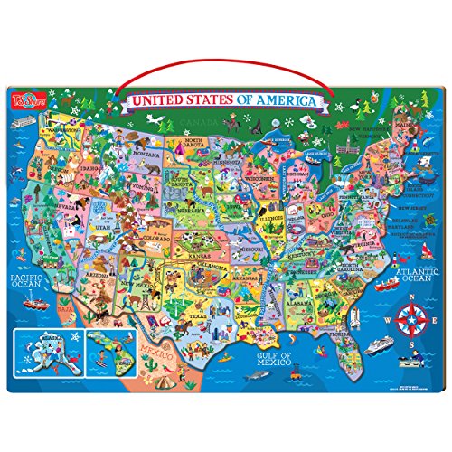 UPC 740984004518, T.S. Shure Wooden Magnetic Map of the USA Puzzle