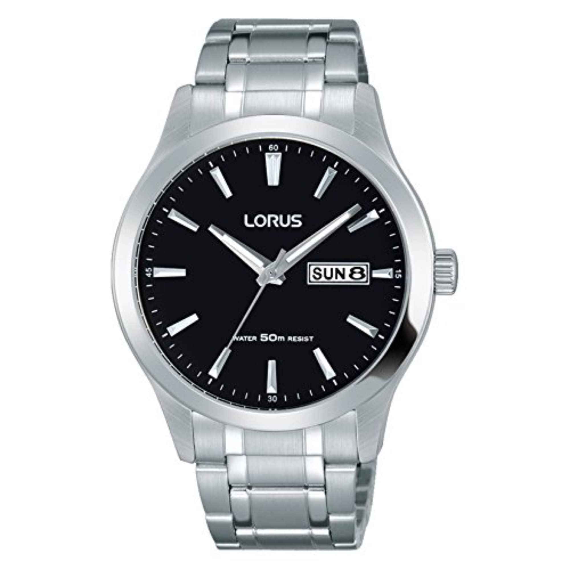 Lorus RXN23DX9 Unisex Analogue Watch with Plated Stainless Steel Strap, Fashion