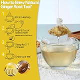 ULTHMOK Premium Ginger Tea 100 Bags 100% Pure Ginger Root Caffeine Free view 6