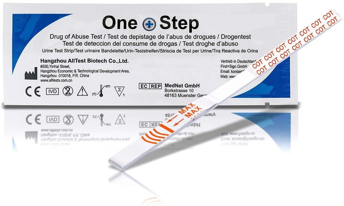 10 x Cotinine Drug Testing Kits Nicotine Urine Test Strips One Step (10 Tests)