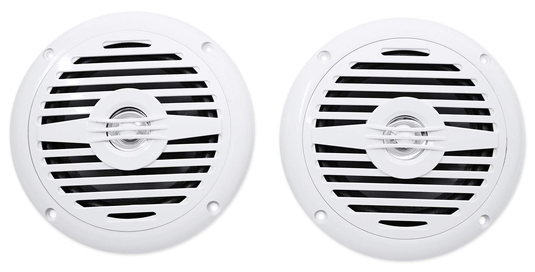 Rockville MS525W 5.25" 400W Marine Boat Speakers 4 Ohm, Waterproof IP56, 2-Way Audio, Anti-UV Build, Perfect for Boats and Outdoor Use (Pair)