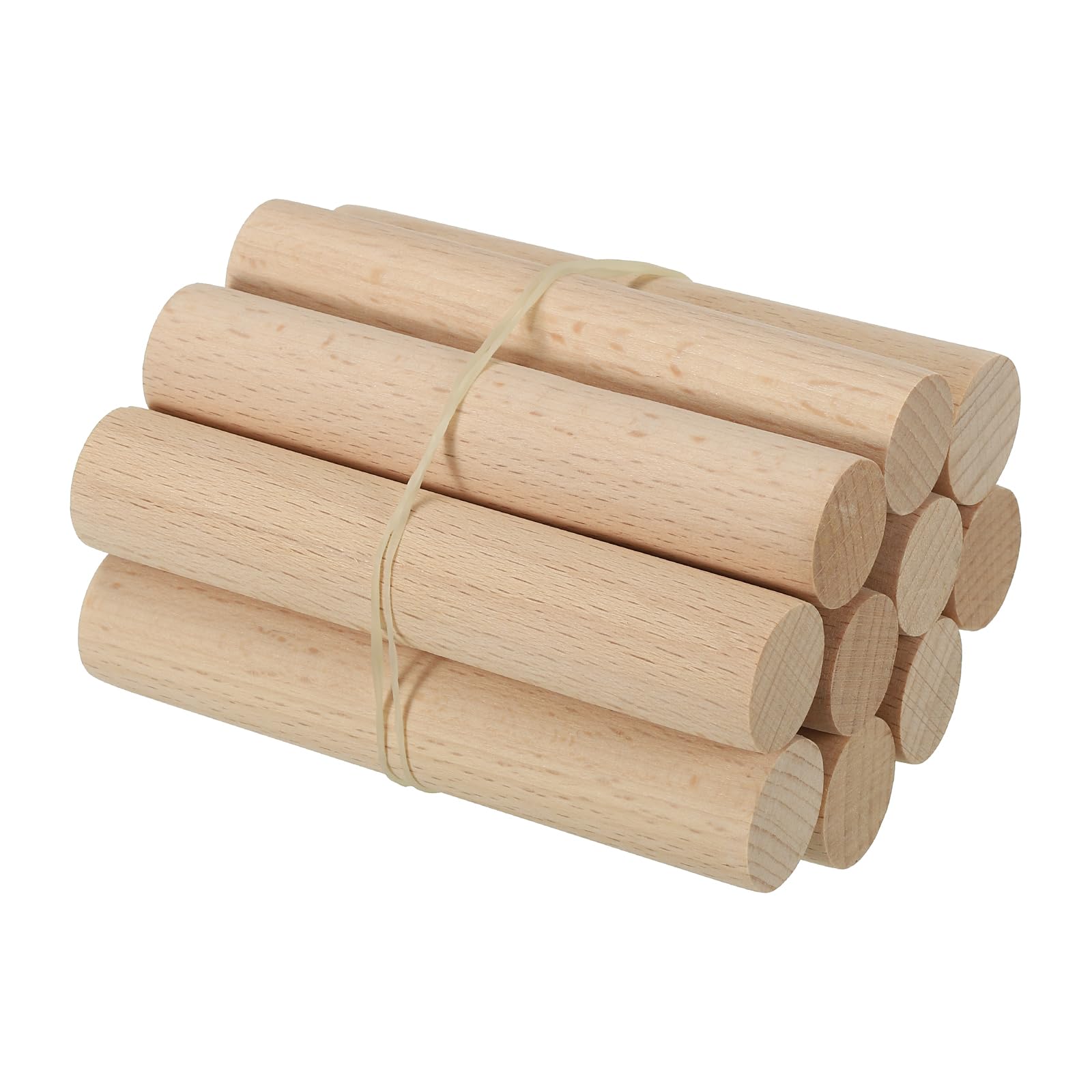 PATIKIL 3/4 x 4 Inch Dowel Rods Wood Sticks, 10 Pcs Unfinished Wooden Dowel Rods Round Dowels Hardwood Sticks for DIY Crafts and Home Decor