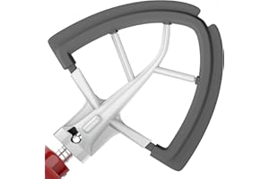 Flex Edge Beater for Kitchenaid Attachments,Flat Beater with Both-Sides Flexible Silicone Edges Bowl Scraper for Kitchenaid 4