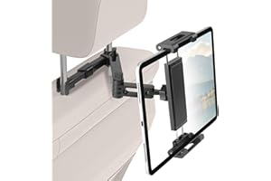 Kairiyard Tablet Holder for Car, 3 in 1 Extension Arm Adjustable Car Headrest Tablet Holder Road Trip Essentials Back Seat Ta