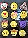 Emoji Charms with Suction 12 Pack, Perfect Markers for Everything from Wine Glass to Red Cups! Lifetime (Multi-Color)