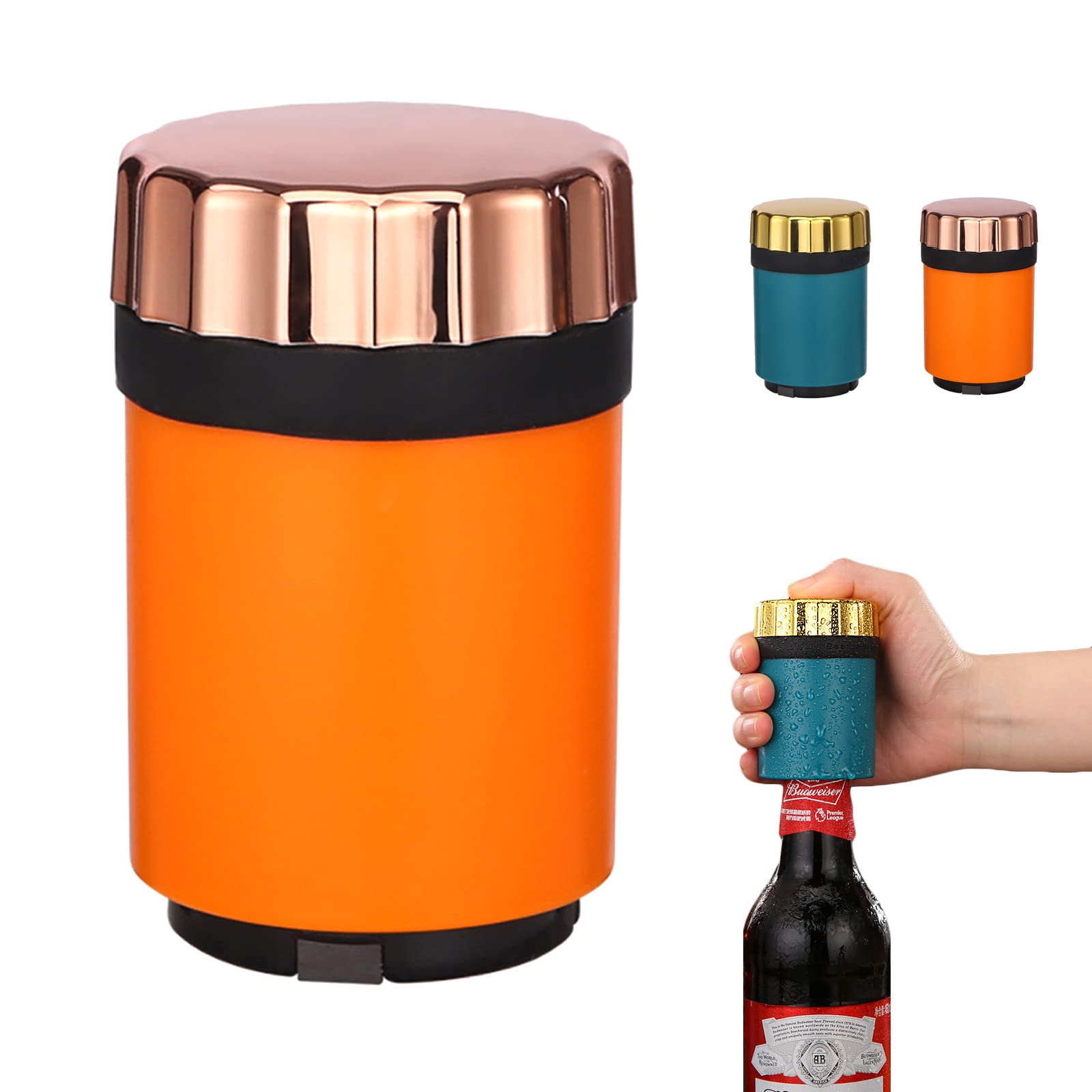 Push Down Bottle Opener,Magnetic Bottle Openers,Beer Bottle Openers for Men Automatic Bottle Opener,Beer Bottle Cap Opener Tool,Kitchen Gadgets Novelty Unique Gifts for Men