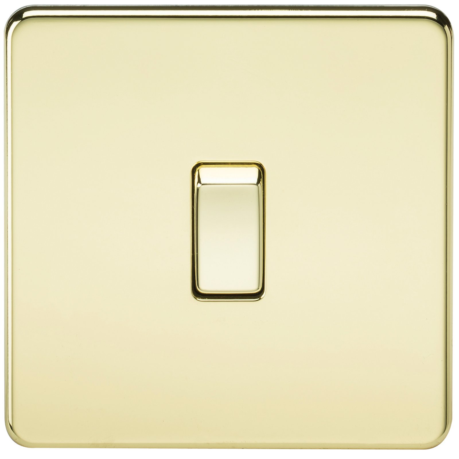 Knightsbridge SF8341PB Screwless 20 A 1-Gang DP Switch, Polished Brass
