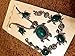 Outgeek Turquoise Necklace Set, Turquoise Pendant Chain Necklace Dangle Earrings Bracelet Set for Women