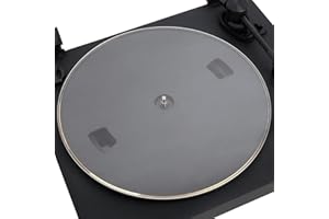 GARTOPVOIZ Clear Acrylic Turntable Platter Mat for Vinyl Player, 12" Slipmat High-Fidelity Anti-Static Record Player Accessory for Vinyl Records
