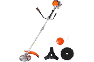 Getell 52cc 3-in-1 Gas Powered Weed Eater - Brush Cutter & String Trimmer/Edger, Includes Safety Gear, with Ergonomic Handle (E1 PRO)