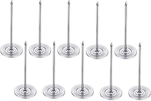 XELSLUTHE 10 PCS Long Upholstery Nails Tacks 18mm X 50mm, Extra Long Push Pins Flat Head Furniture Nails, Large Metal Push Pins, for Furniture Sofa Headboards Decorative,Silver, 0.7 X 2 Inch