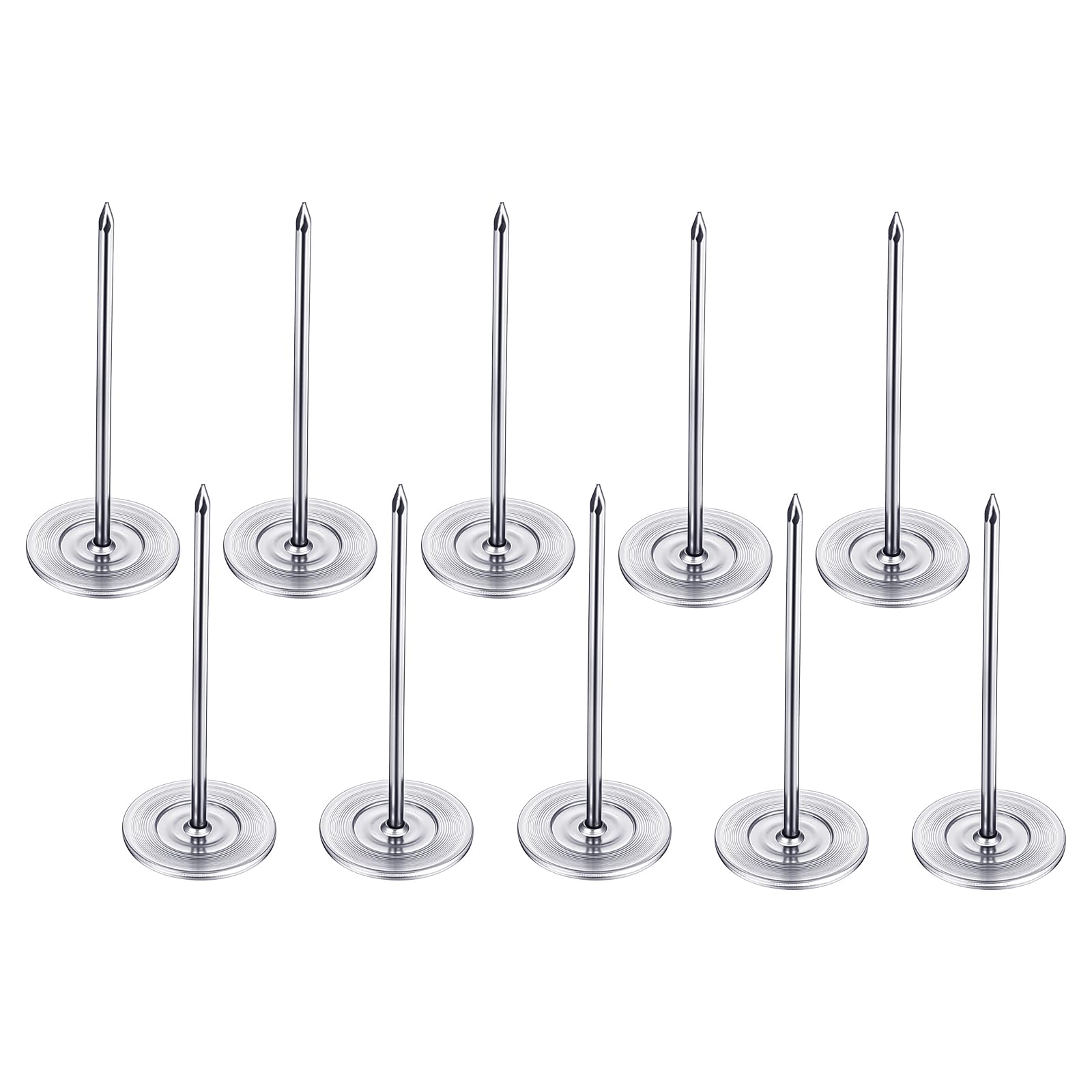Photo 1 of 10 PCS Long Upholstery Nails Tacks 18mm X 50mm, Extra Long Push Pins Flat Head Furniture Nails, Large Metal Push Pins, for Furniture Sofa Headboards Decorative,Silver, 0.7 X 2 Inch