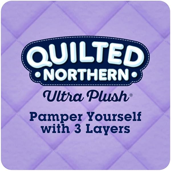QUILTED NORTHERN ULTRA PLUSH® TOILET PAPER, 3-PLY BATH TISSUE WHITE, (PACK OF 1, 8 COUNT TOTAL)