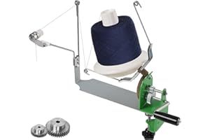 XIIW Metal Yarn Ball Winder Hand Operated, Large Yarn Spinner Capacity Up to 10 to 16 oz, Ball Winder with 3x Speed Transmission Gear, Double Swing Arms, Easy to Set Up, Yarn Roller Winder for Yarn Winding