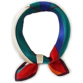 ANDANTINO 100% Mulberry Silk Scarf -21” Lightweight Square Neckerchief – Breathable Digital Printed Scarves with Gift Packed