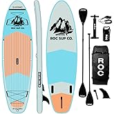 Roc Inflatable Stand Up Paddle Boards with Premium SUP Paddle Board Accessories, Wide Stable Design, Non-Slip Comfort Deck for Youth & Adults
