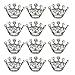 BESTOYARD Crown Brooch Pin Crystal Brooches Scarves Buckle Collar Pin Corsage Bouquet Kit Wedding Party Brooch Pin 12PCS (Silver)