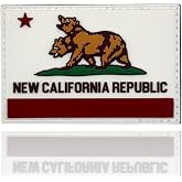 New California Republic Flag Morale Patch | Funny Tactical Backpack Patches | Military Patches for Chest Pack, Vest, Dog Harness | Hook and Loop Patch, Molle Accessories (NCR Flag)
