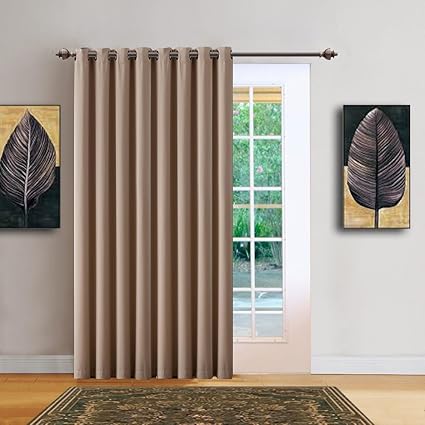 Warm Home Designs 1 Panel Of Taupe Dark Beige Blackout Patio