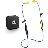 MIPEACE Bluetooth Work Earplugs Headphone,Wireless in-Ear Noise Isolating Earbuds,29dB Noise Reduction Headphone with Control,19+ Hours Battery for Lawn Mowing Safety Industrial Construction(Black)