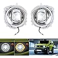Jimny JB64 JB74 LED headlight modified 24W (12W*2) DC 9-18V daylight turn signal function amber/white H30.7 special design Jimny parts custom parts (Suzuki new Jimny JB64W JB74W, white amber)