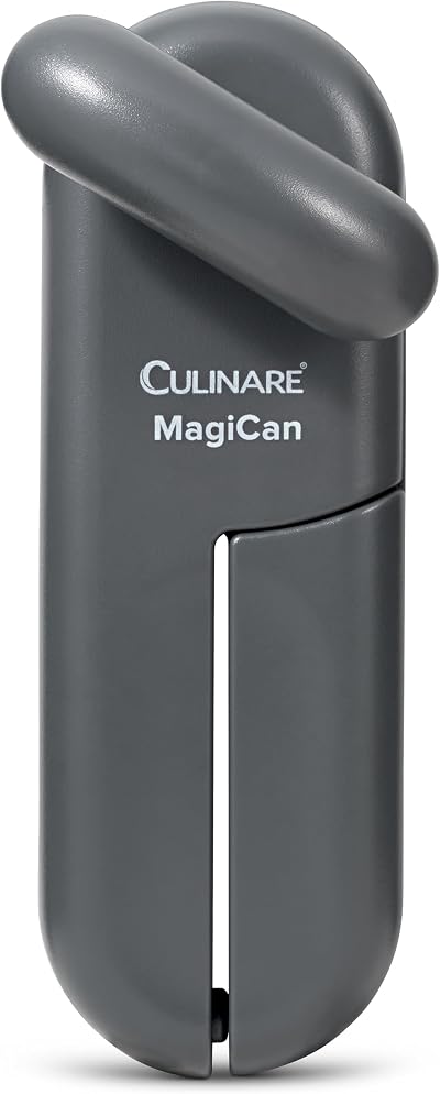 Culinare MagiCan Tin Opener Grey Stainless Steel Cutting Wheel Manual Opener