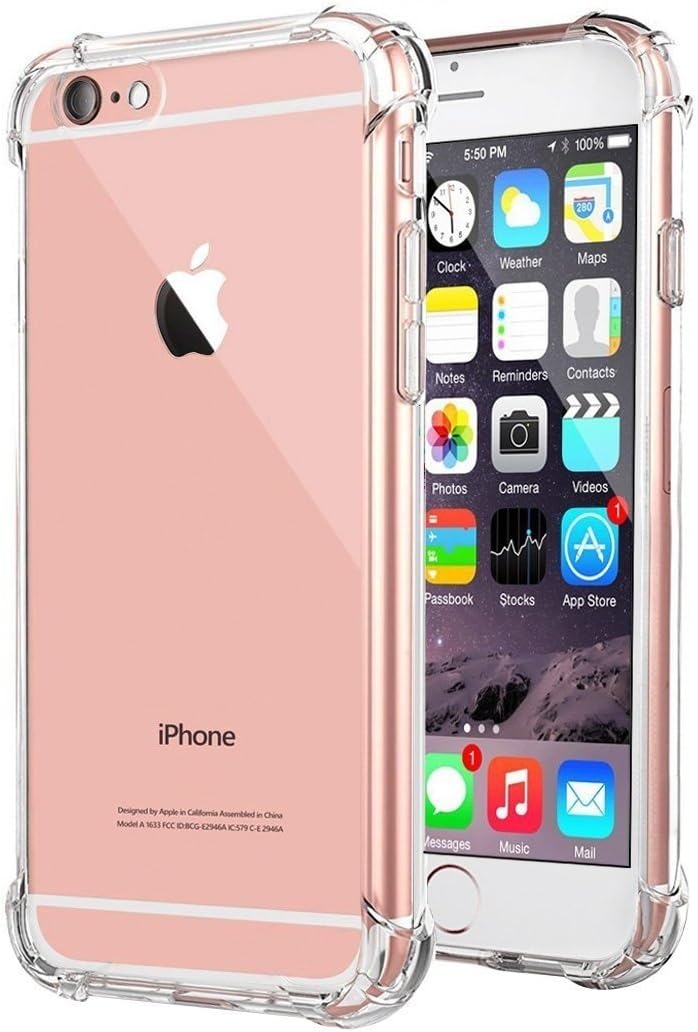 iPhone X/Xs Case by Nitros, Silicone Gel, Slim, Screen Protector Compatible, Clear, Shock proof Bumper Hybrid, Transparent, Dust Proof, TPU iPhone X/Xs Case