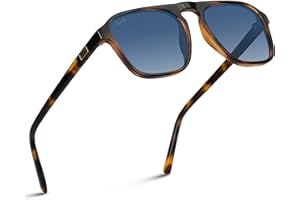 WearMe Pro Polarized Modern Aviator One-Bridge Square Mens Sunglasses