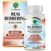 LeafSource Real Berberine 1000mg Daily Dose, Made in Canada, Enhanced with Fulvic Acid, Humic Acid & Ceylon Cinnamon, Blood S