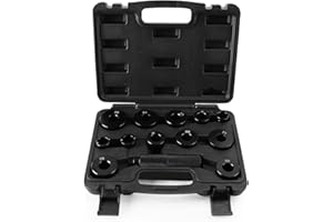 TESMIRROR Transmission Bushing Driver Bushing Tool Kit, Master Bushing Driver Set for GM Transmissions 700-R4 4L60 4l60E 4L65E Bushing Bearing Seal Installer Remover with Knurled Handle, 13pc Bearing Press Kit