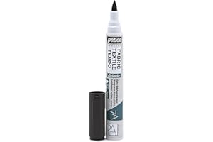 Pebeo 803414 7A Light Fabrics Marker 1 mm Black