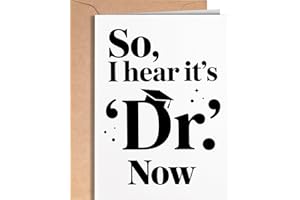 Doctor Graduation Card - Congratulations Phd Graduation Card for Women or Men - Congrats White Coat Ceremony Grad Cards for h