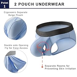 Cerahome Men's Boxers Briefs Fly Pouch Front Open