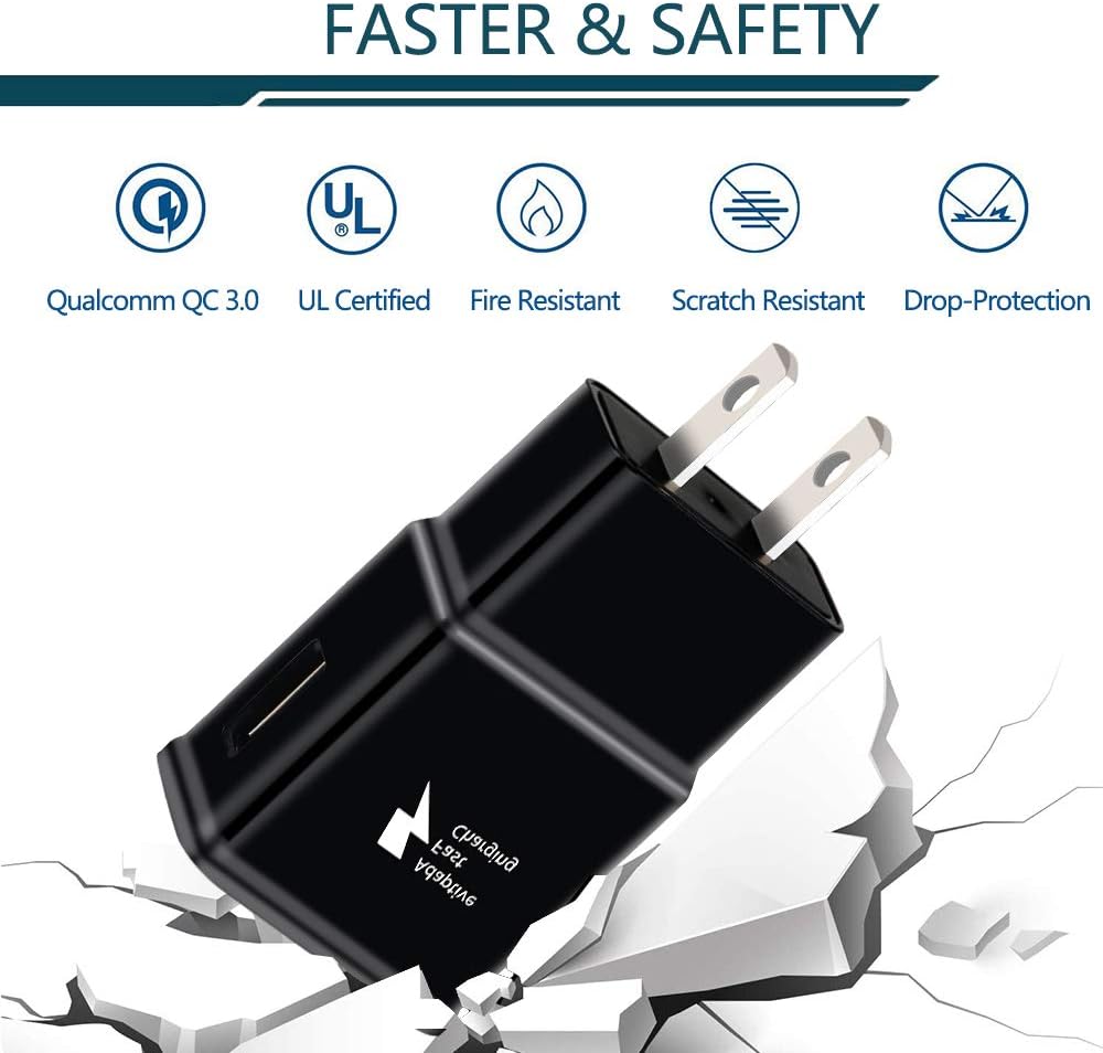 Fast Charging Block, USB Adaptive Fast Charger Box Android Cell Phone Wall Quick Tablet Charger Plug Adapter Compatible Samsung Galaxy S10 S9 S8 S7 M10 A10e J7 Note8 9 / G7 Plus EP-TA20JBE (2 Pack): Electronics